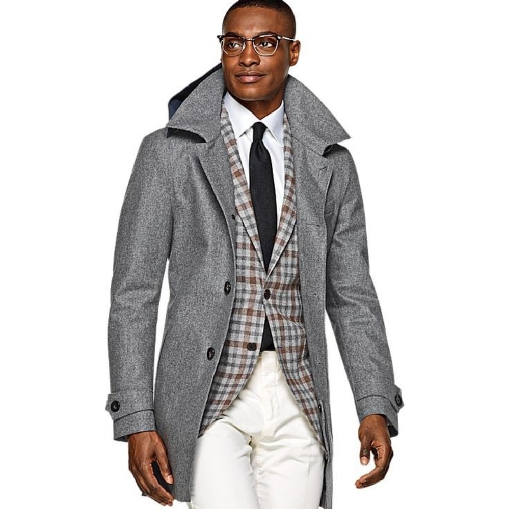 SuitSupply Rivington gray raincoat Size 40